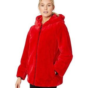 NWT Red Faux Fur Jacket - Vince Camuto